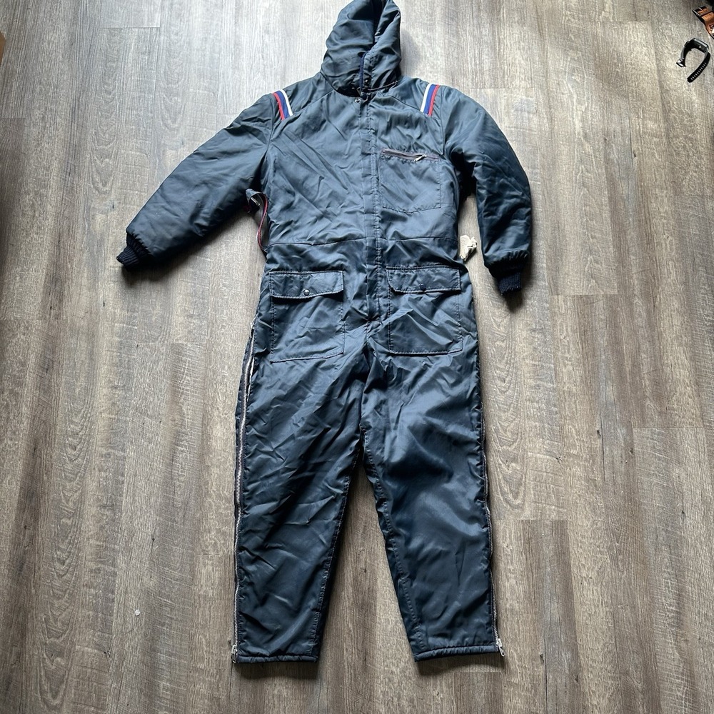 Vintage SEARS Work Leisure Mens Insulated Coveralls SNOWMOBILE Snowsuit Large L